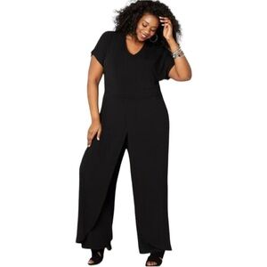 Avenue Plus black Jumpsuit 22/24 career wear office casual 2x